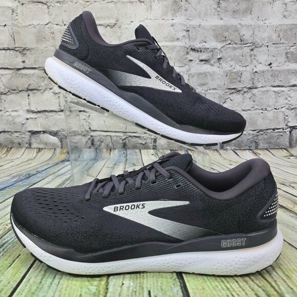 Brooks Ghost 16 Men’s 14 Wide 2E Black Running Shoes Athletic Sneakers Walking - Picture 2 of 9